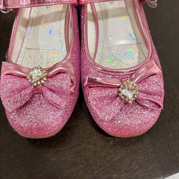New! Glittery Pink Mary Jane Shoes for Kids size 13 - Picture 4 of 5